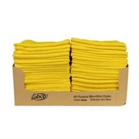Sabco All Purpose Microfibre Cloths Yellow 40cm x 40cm 50 Pack