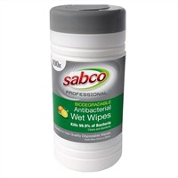 Sabco Professional Antibacterial Wet Wipe Each