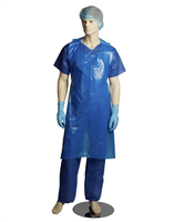 Bastion Polyethylene Apron HangingTearOff 1450mm Blue 100 Pack