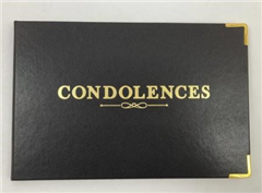 Condolence Book Ozcorp Black 64 Sheets
