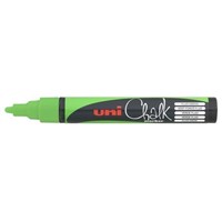 Uni Chalk Marker 25mm Bullet Fluro Green Each 12 per Box