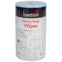 Bastion Heavy Duty Wipes Blue 30x50cm 45m Roll Carton 4