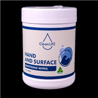 CleanLife Hand and Surface Sanitising Wipes Each 12 per Box