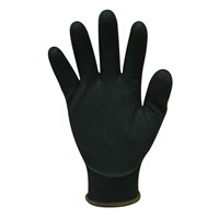 Milan Nylon Glove 13G Black Sandy Foam Nitrile Large  Size 9 Pair